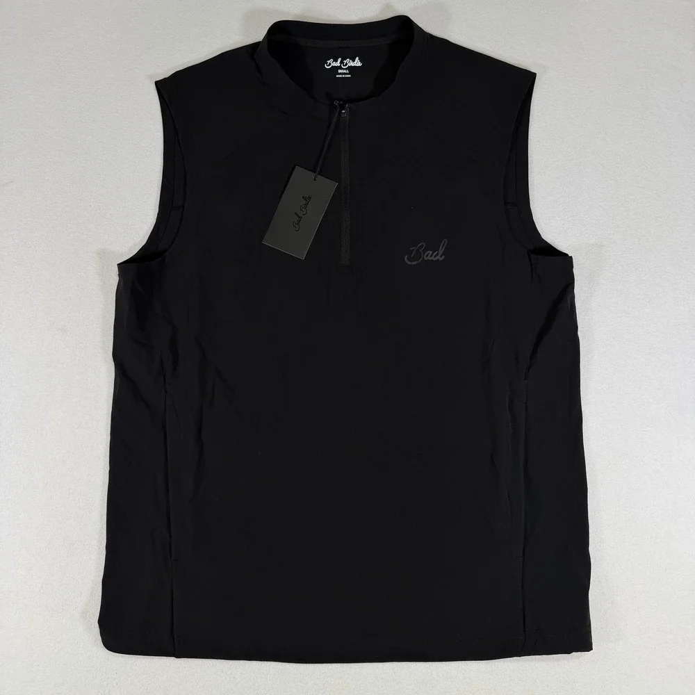 NWT‎ Bad Birdie Men's Bad Elements Lightweight Wind Golf Vest Small Black
